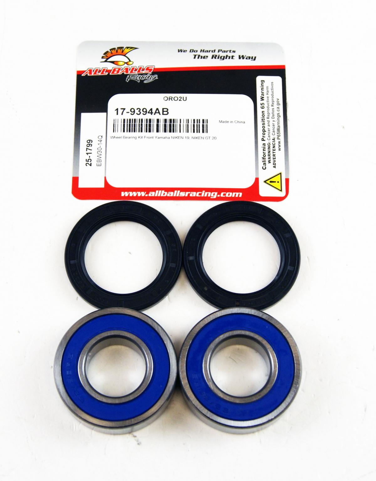 WHEEL BEARING KIT FRONT 19-20 YAMAHA NIKEN, ALLBALLS 25-1799 ROAD image 1