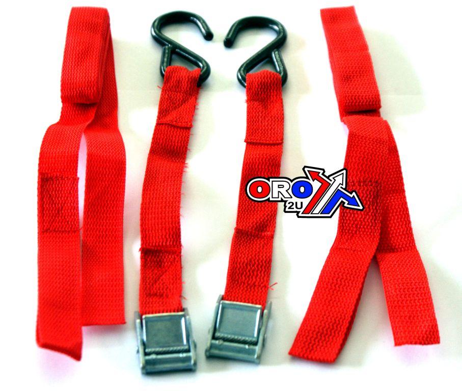 SMALL/MINI 6FT TIE DOWNS RED image 1
