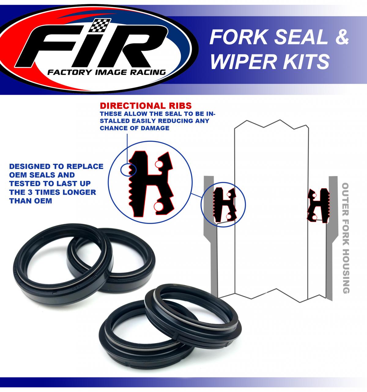 FORK SEAL & WIPER 43mm SET-4 thumbnail 2