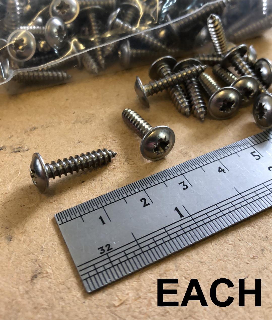 4.2x19mm SCREW FLANGE SS, STAINLES STEEL POZI FLANGE EACH image 1