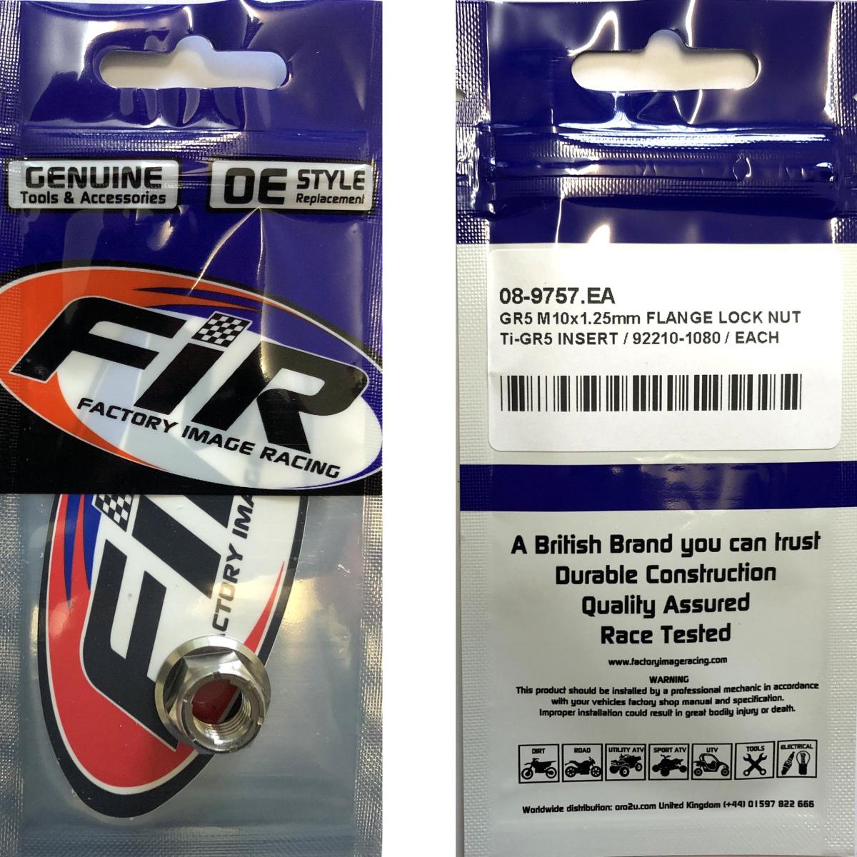 GR5 M10x1.25mm FLANGE LOCK NUT, Ti-GR5 INSERT / 92210-1080 / EACH thumbnail 2