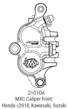 HON/KAW/SUZ FRONT RACING CALIPER, MOTOMASTER 210106 MXC, HONDA, KAWASAKI, SUZUKI 45150-MEN-006 thumbnail 2