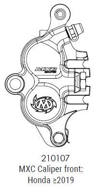 HONDA FRONT RACING CALIPER, MOTOMASTER 210107 MXC, 45150-MKE-A71 thumbnail 2