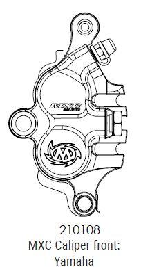 YAMAHA FRONT RACING CALIPER, MOTOMASTER 210108 MXC thumbnail 2