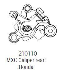 HONDA REAR RACING CALIPER, MOTOMASTER 210110 MXC thumbnail 2