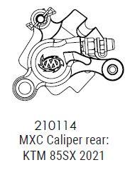 KTM 85 SX REAR RACING CALIPER, MOTOMASTER 210114 MXC thumbnail 2