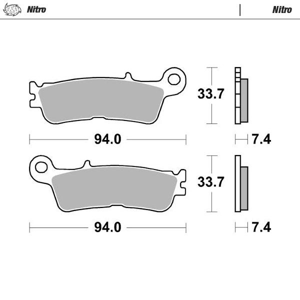 BRAKE PADS SINTERED NITRO, MOTO-MASTER 099821, FA755 thumbnail 2