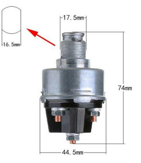 SWITCH IGNITION 4 WAY - 2 KEYS UNIVERSAL thumbnail 5