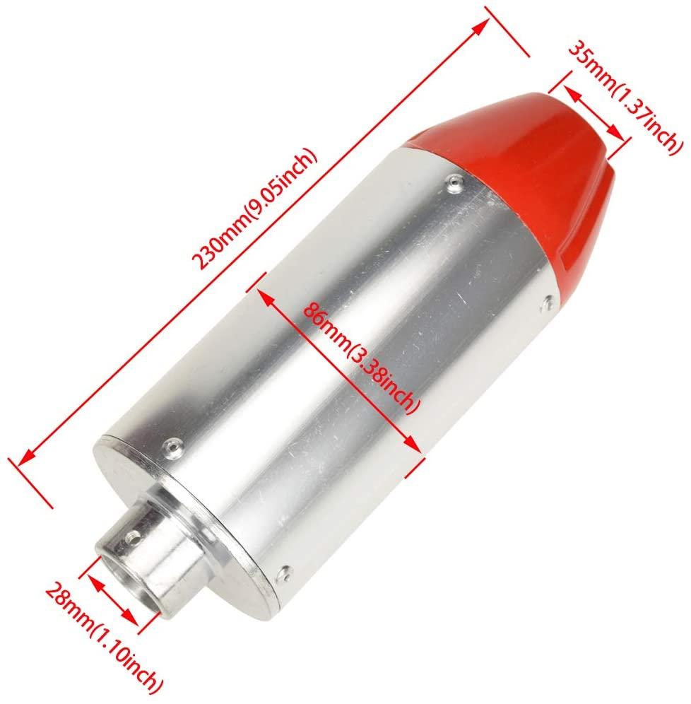 EXHUST PIPE MINI SILVER/RED CRF50, 28mm Exhaust Muffler PipeClamp For CRF50, 917237 thumbnail 8