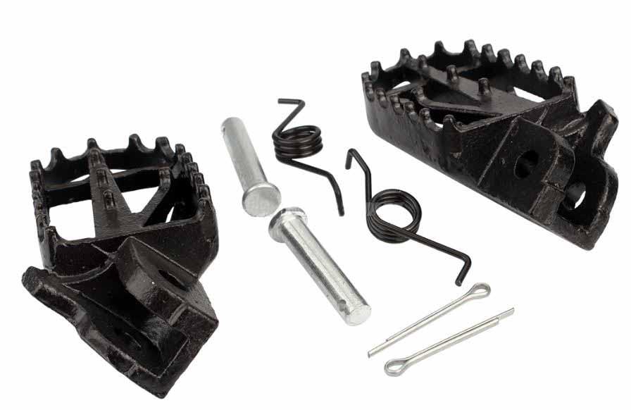 FOOT PEGS 87-96 YAMAHA YZ WR 125 250 BLACK STEEL 1102463 thumbnail 2