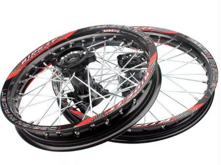 WHEEL SET 1.85 x 14 & 1.60 x 17, 90cc 110cc 125cc 140cc CRF70 XR50 Pit dirt bik Bike MotorcycleBlack thumbnail 2