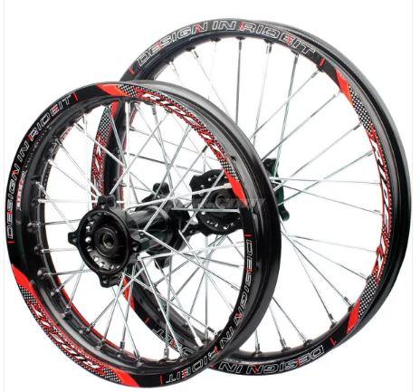 WHEEL SET 1.85 x 14 & 1.60 x 17, 90cc 110cc 125cc 140cc CRF70 XR50 Pit dirt bik Bike MotorcycleBlack thumbnail 3