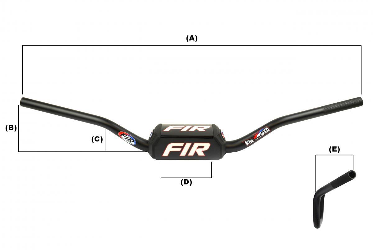 TAPER HANDLEBAR MINI HIGH, FIR TH-40-28.6 6061, RED thumbnail 3