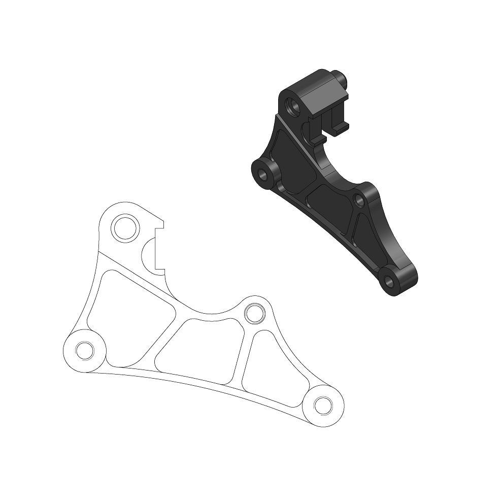 BRACKET 320 ADAPTER RACING, MOTO-MASTER 211066 KAWASAKI image 1