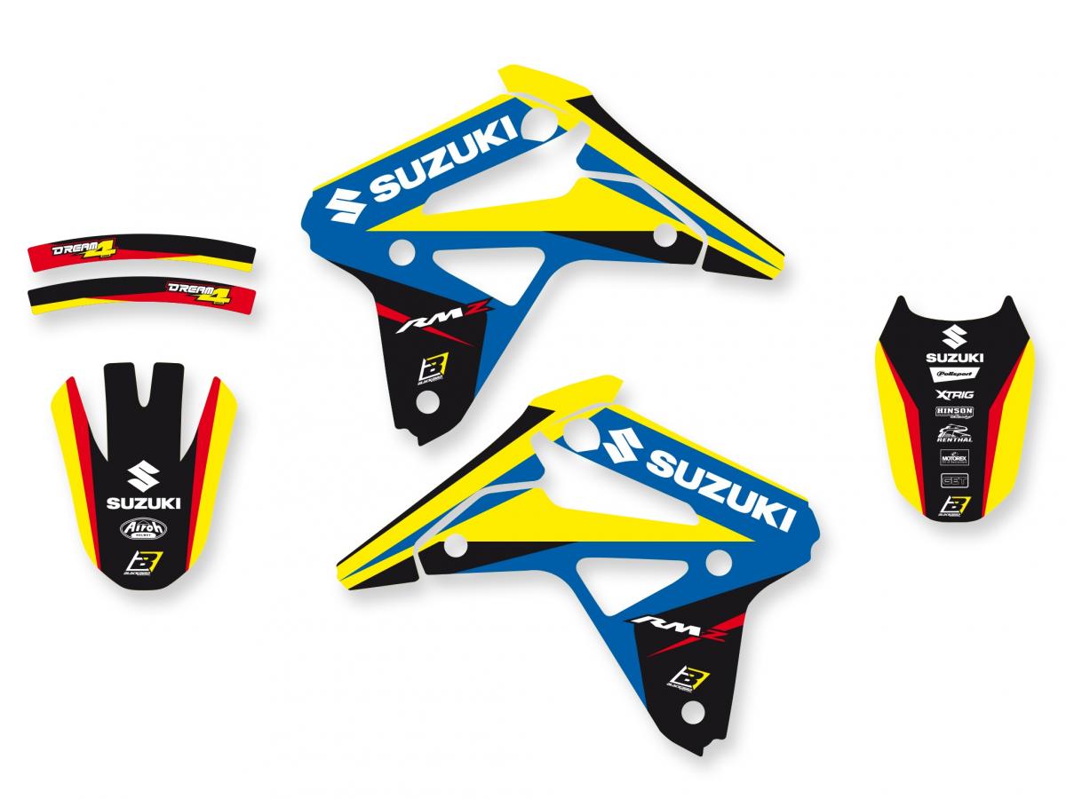 05-07 RMZ450 DREAM-4, BLACKBIRD DECAL KIT 2315N, BB2315N image 1