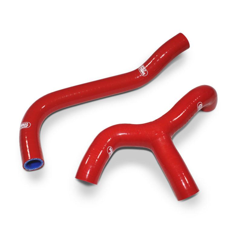COOLANT HOSE 2 PIECE KIT RED KTM 65 SX TC 65 MC 65 'Y' RACE DESIGN SAMCO SPORT KTM-86-RD image 1