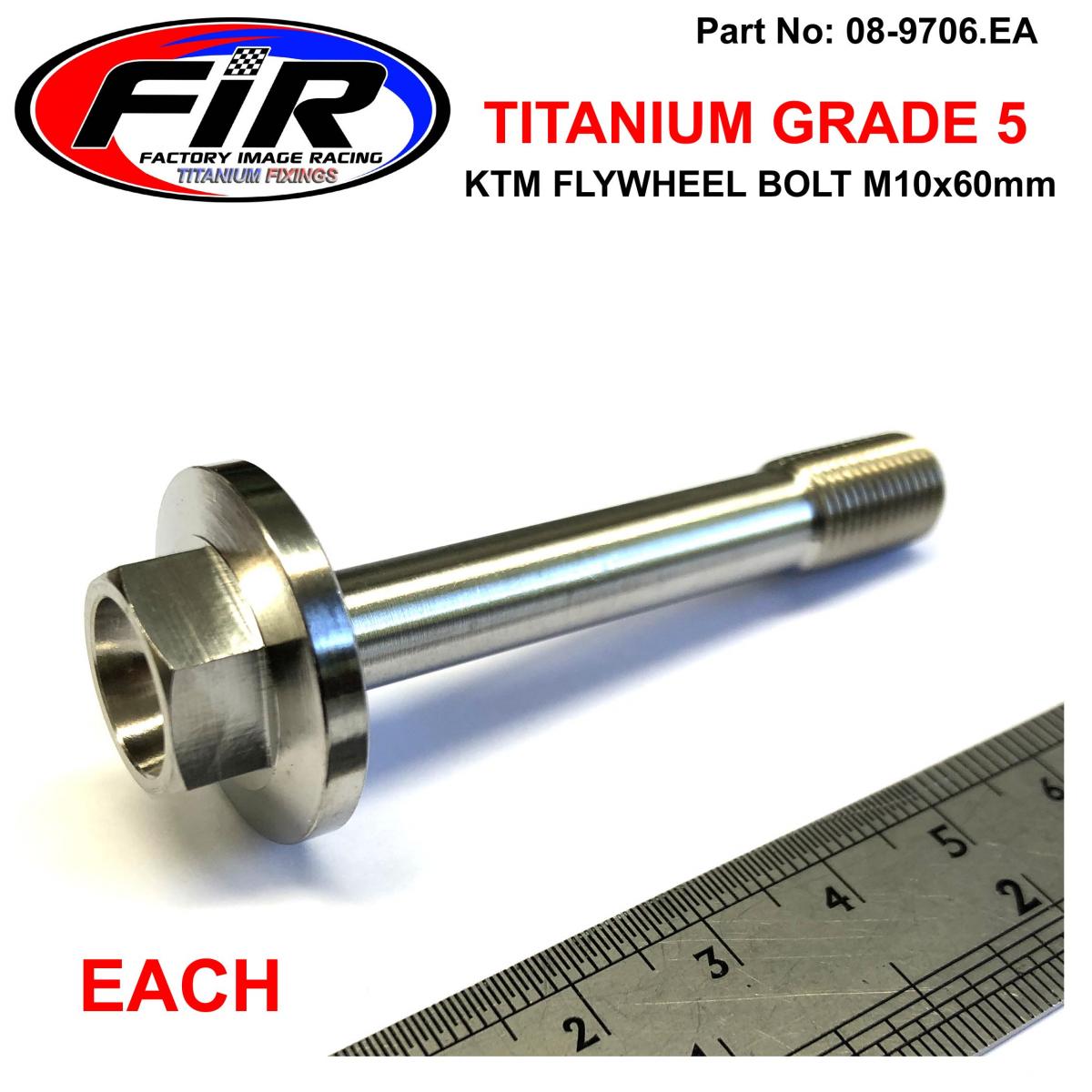 GR5 KTM FLYWHEEL BOLT M10x60mm, 77339010100 / M10x1.00mm PITCH, / EACH image 1