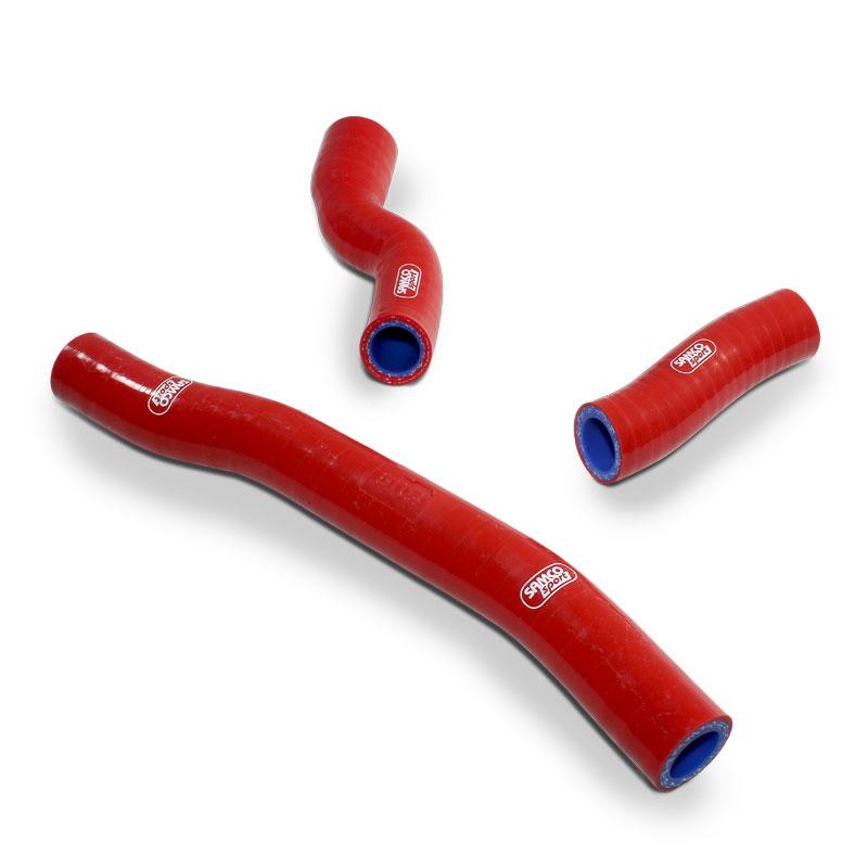 COOLANT HOSE 3 PIECE KIT RED 20-23 GAS HUSQ KTM 250 300 THERMOSTAT BYPASS SAMCO KTM-114-RD image 1
