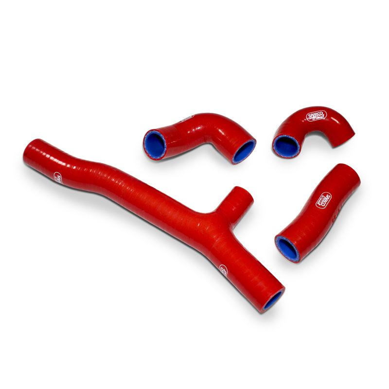 COOLANT HOSE 4 PIECE KIT RED 20-23 GAS HUSQ KTM 250 300 OEM DESIGN SAMCO KTM-113-RD image 1