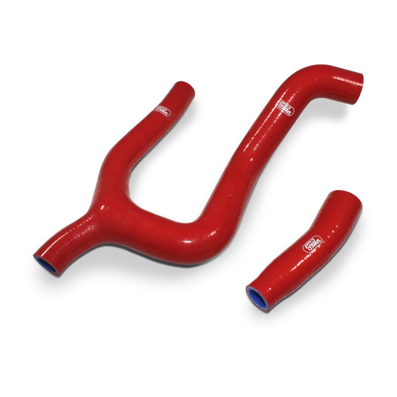 COOLANT HOSE 2 PIECE KIT RED GAS HUSQ KTM 250 350 'Y' RACE DESIGN SAMCO KTM-106-RD image 1