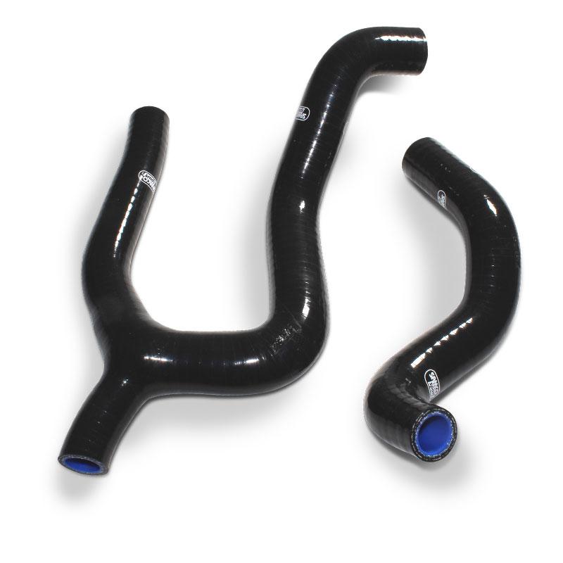 COOLANT HOSE 2 PIECE KIT BLACK KTM HUSQ GAS 350 THERMO BYPASS 'Y' DESIGN SAMCO KTM-110-BK image 1