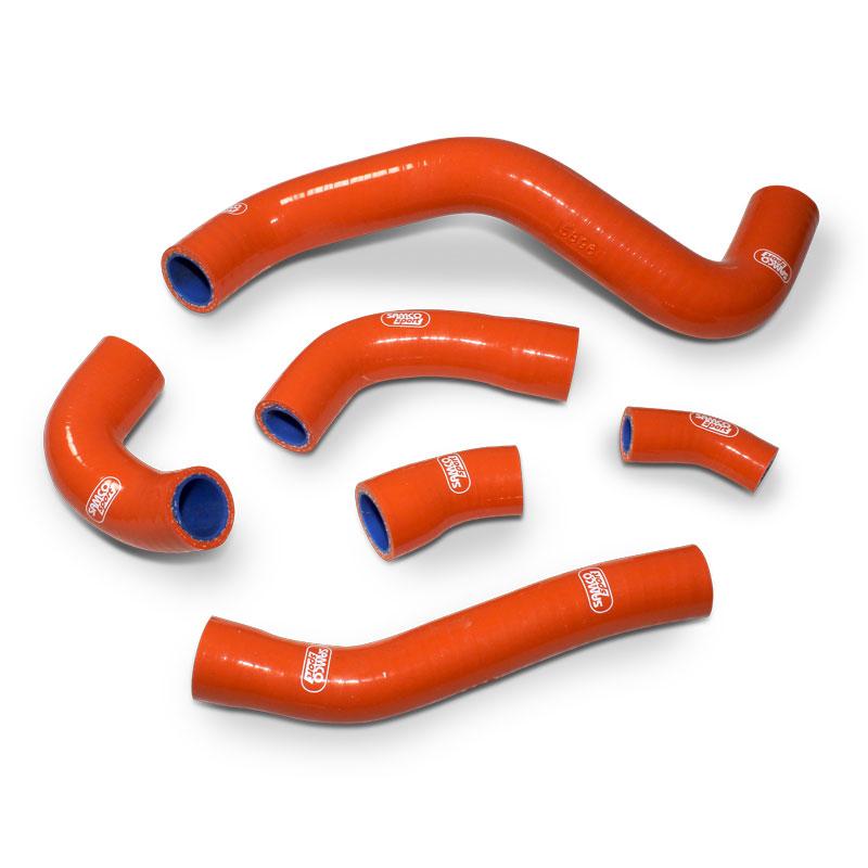 COOLANT HOSE 6 PIECE KIT ORANGE GAS GAS HUSQVARNA KTM 350 OEM DESIGN SAMCO KTM-125-OR image 1