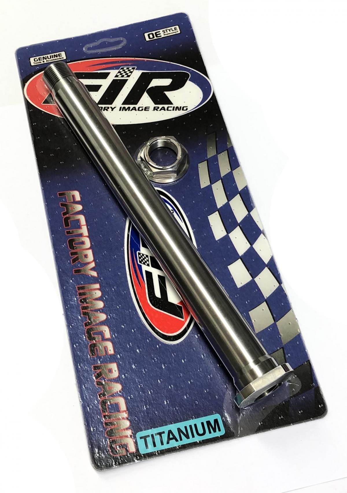 HONDA REAR SPINDLE & NUT M22x1.5, TITANIUM GRADE 5 / OEM REF: 42301-KRN-A30 & 90305-KZ4-J20 thumbnail 2