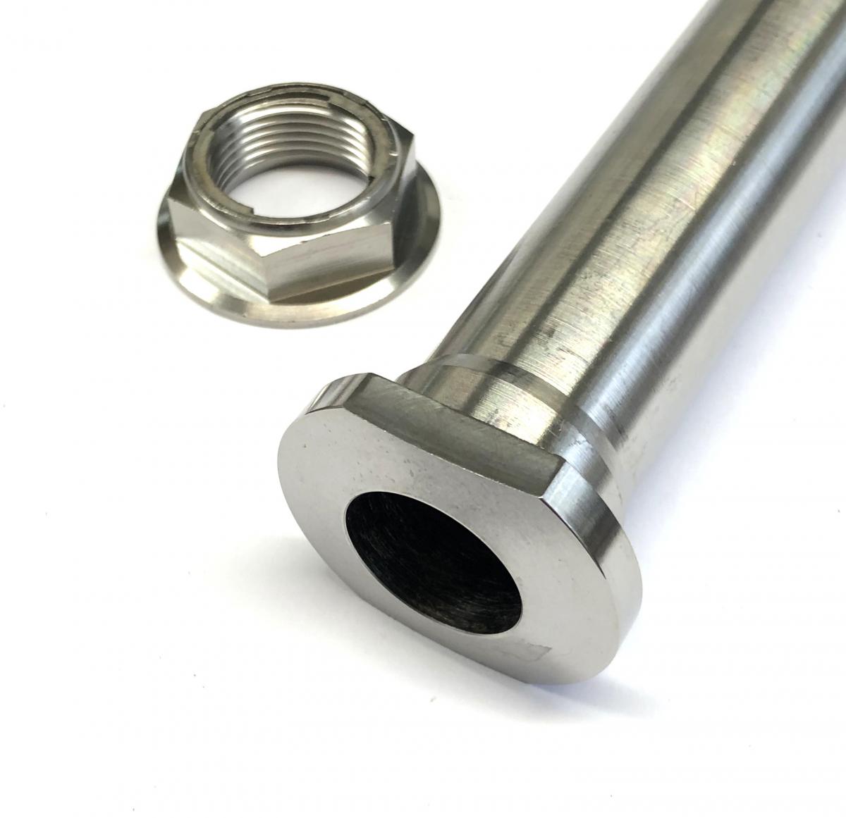 HONDA REAR SPINDLE & NUT M22x1.5, TITANIUM GRADE 5 / OEM REF: 42301-KRN-A30 & 90305-KZ4-J20 thumbnail 4