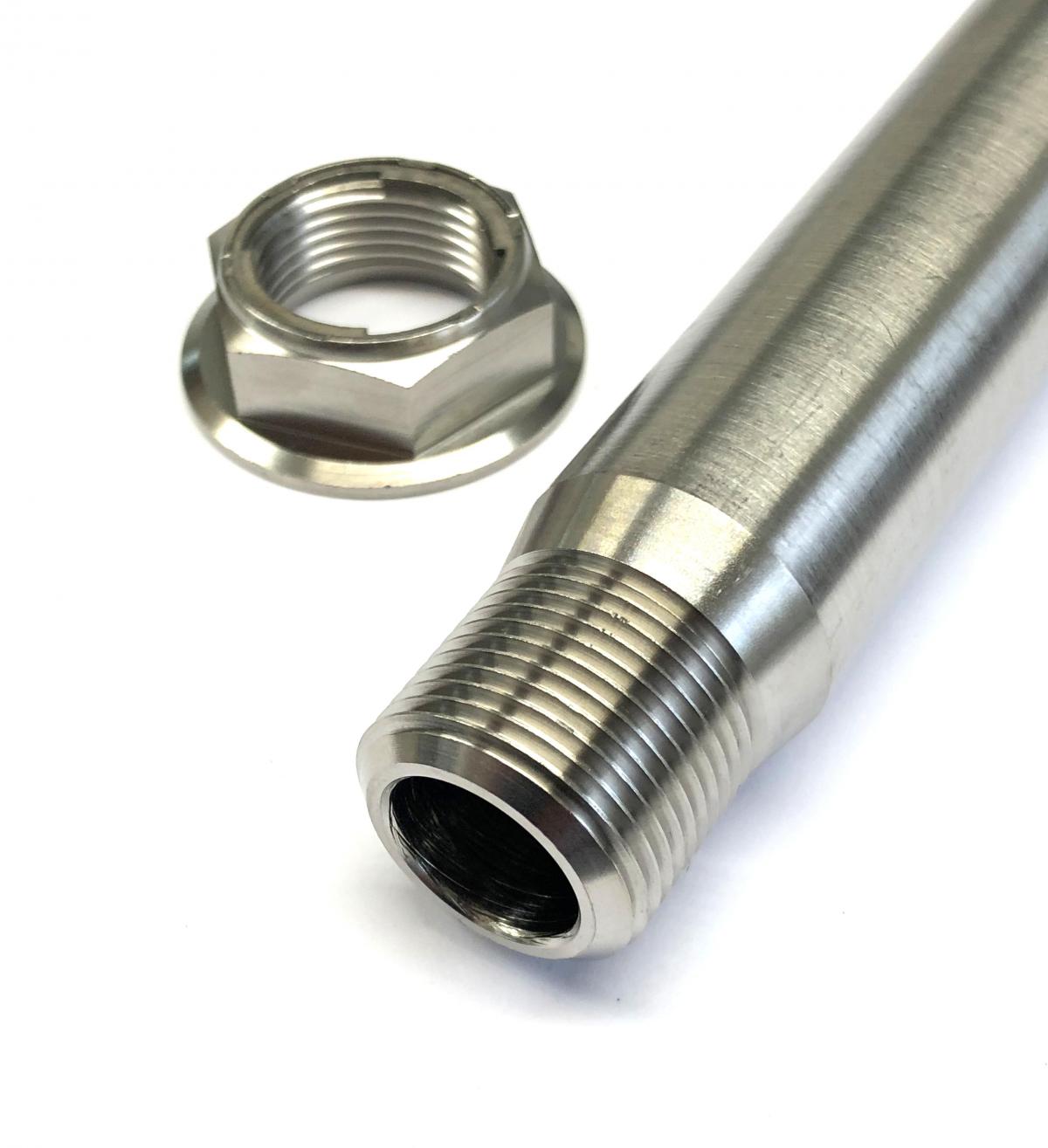 HONDA REAR SPINDLE & NUT M22x1.5, TITANIUM GRADE 5 / OEM REF: 42301-KRN-A30 & 90305-KZ4-J20 thumbnail 5