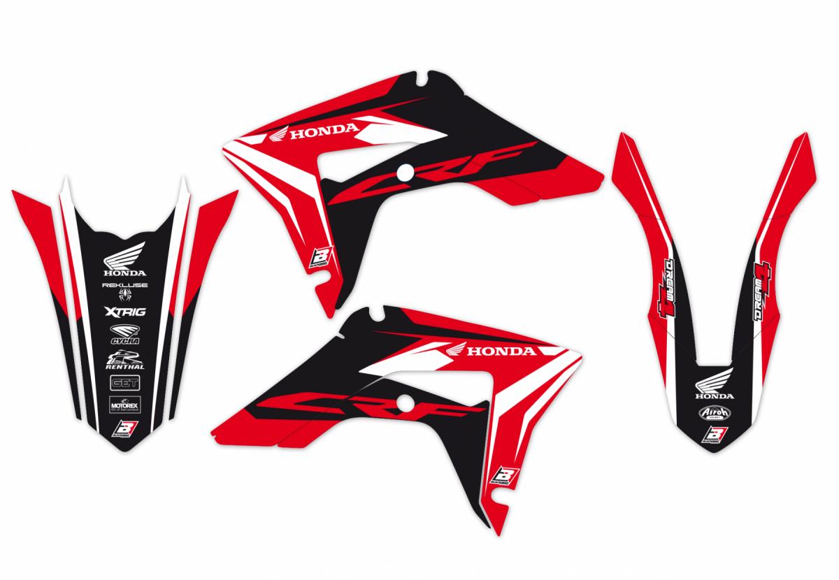 CRF450R 2021-22 DREAM 4 GRAPHICS, BLACKBIRD 2148N DECAL KIT, CRF450R 2021-2022 image 1