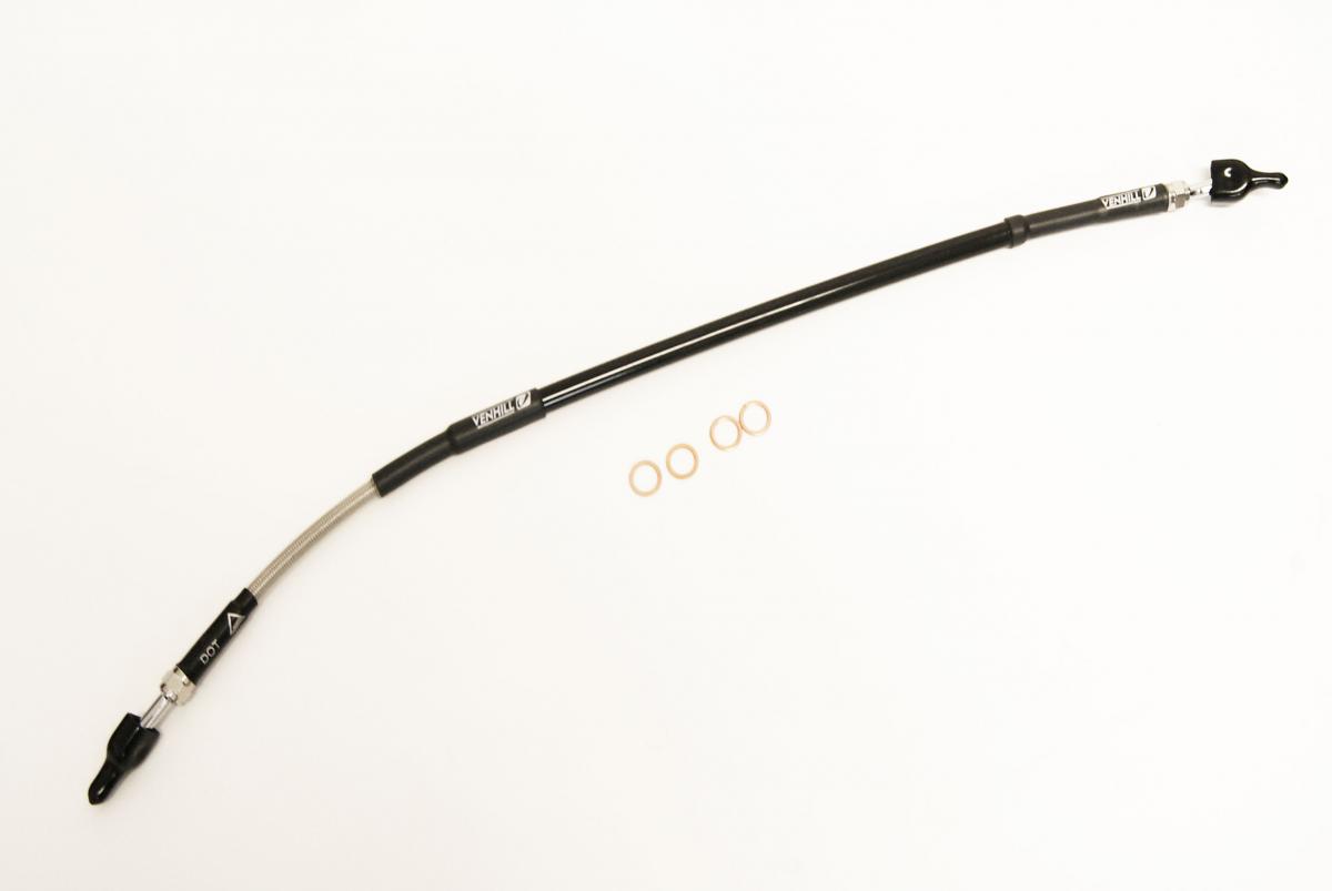 HOSE REAR BRAKE SILVER / BLK, KTM SX65 2009 - 2022, VENHILL K01-2-028/P image 1