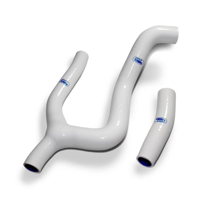 COOLANT HOSE 2 PIECE KIT WHITE 19-23 GAS HUSQ KTM 250 350 'Y' RACE DESIGN SAMCO KTM-106-WH image 1