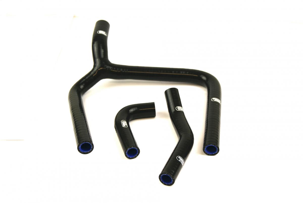 COOLANT HOSE 3 PIECE KIT BLACK 20 KAWASAKI 250 KX F SAMCO SPORT KAW-96-BK image 1