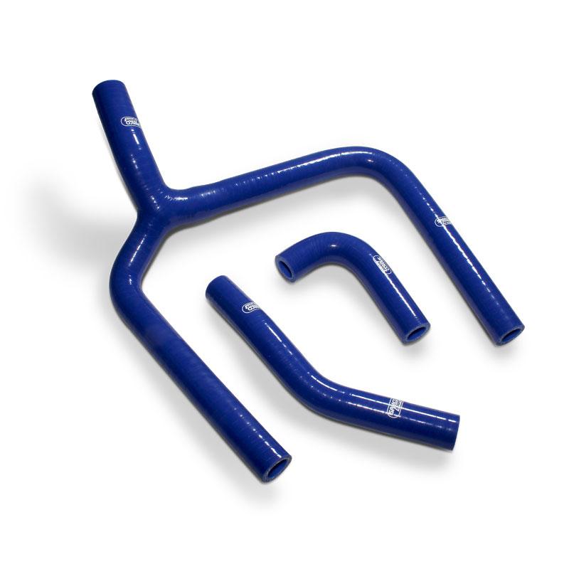COOLANT HOSE 3 PIECE KIT BLUE 20 KAWASAKI 250 KX F SAMCO SPORT KAW-96-BU image 1