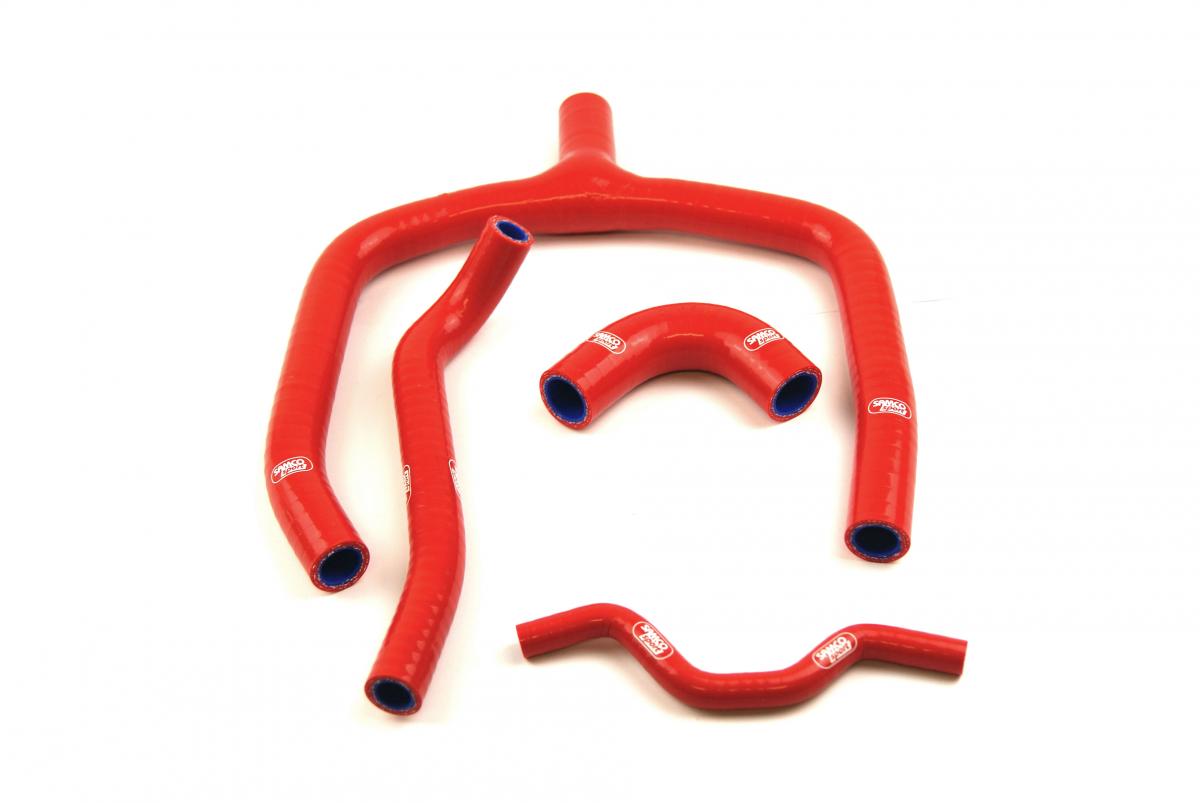 COOLANT HOSE 4 PIECE KIT RED 09-16 KAWASAKI 250 KX F 'Y' RACE DESIGN SAMCO SPORT KAW-33-RD image 1
