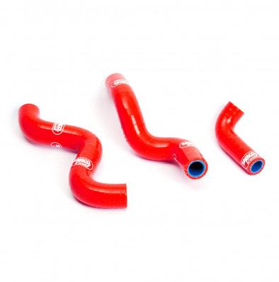 COOLANT HOSE 3 PIECE KIT RED KTM 50 SX SAMCO SPORT KTM-10-RD image 1