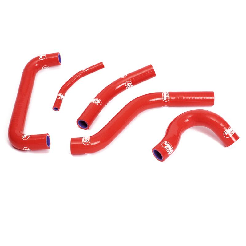 COOLANT HOSE 5 PIECE KIT RED 04-05 SUZUKI 450 RM Z SAMCO SPORT SUZ-16-RD image 1