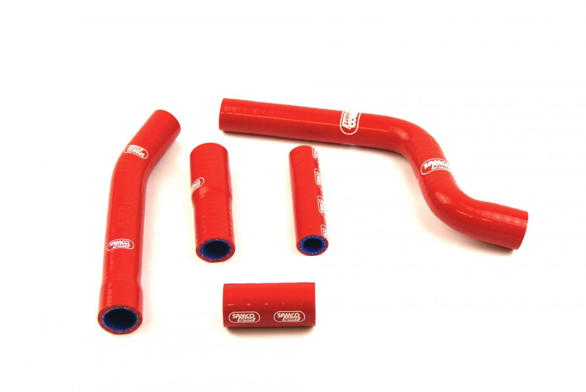 COOLANT HOSE 5 PIECE KIT RED 10-13 YAMAHA 250 YZ F OEM DESIGN SAMCO SPORT YAM-57-RD image 1