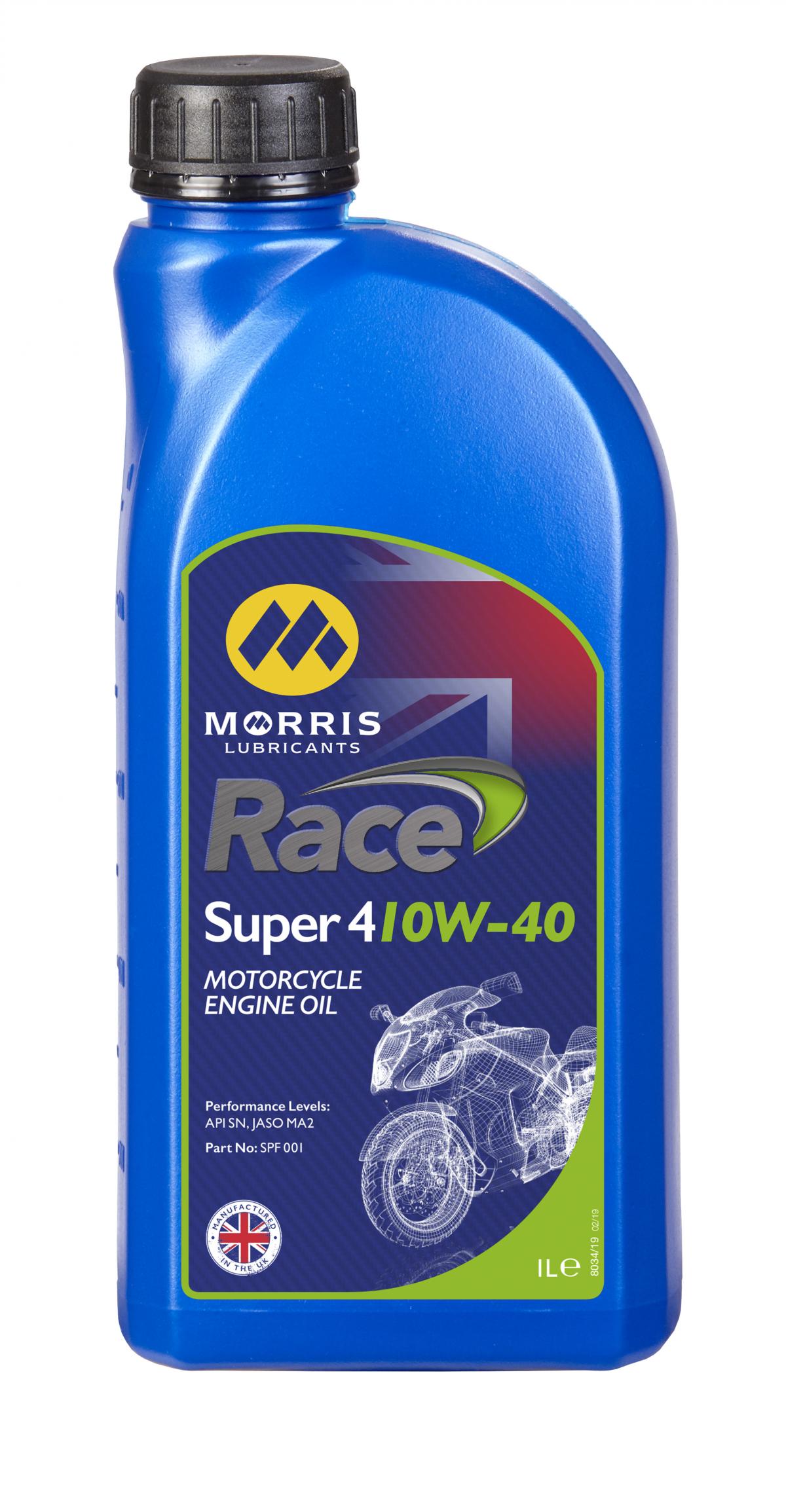 1LT RACE SUPER 4 10W/40 MORRIS, WAS CALLED SPORT 4 10/40WT MORRIS, BOX =12 image 1