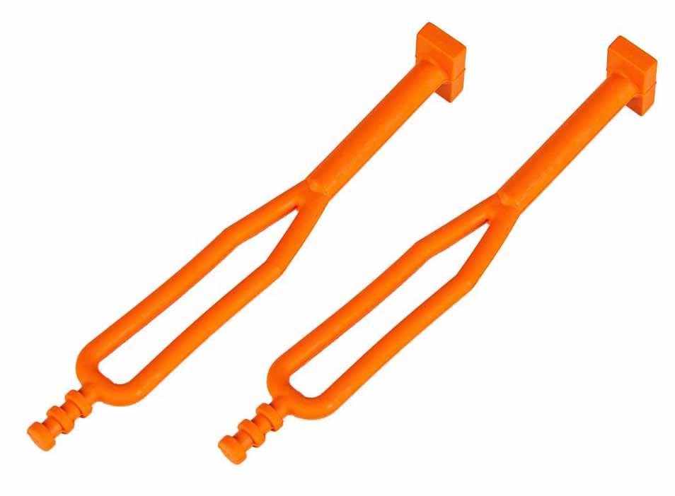 RUBBER STRAP KIT/2 ORANGE 50303018000, SIDE-STAND KICK-STAND STRAP image 1