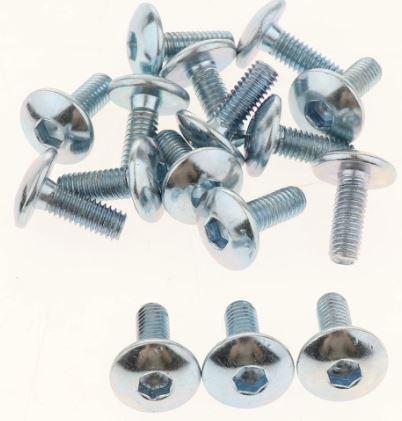 M6 x 16 SCREW CHROME 16pcs, ALLEN KEY HEXAGON thumbnail 2