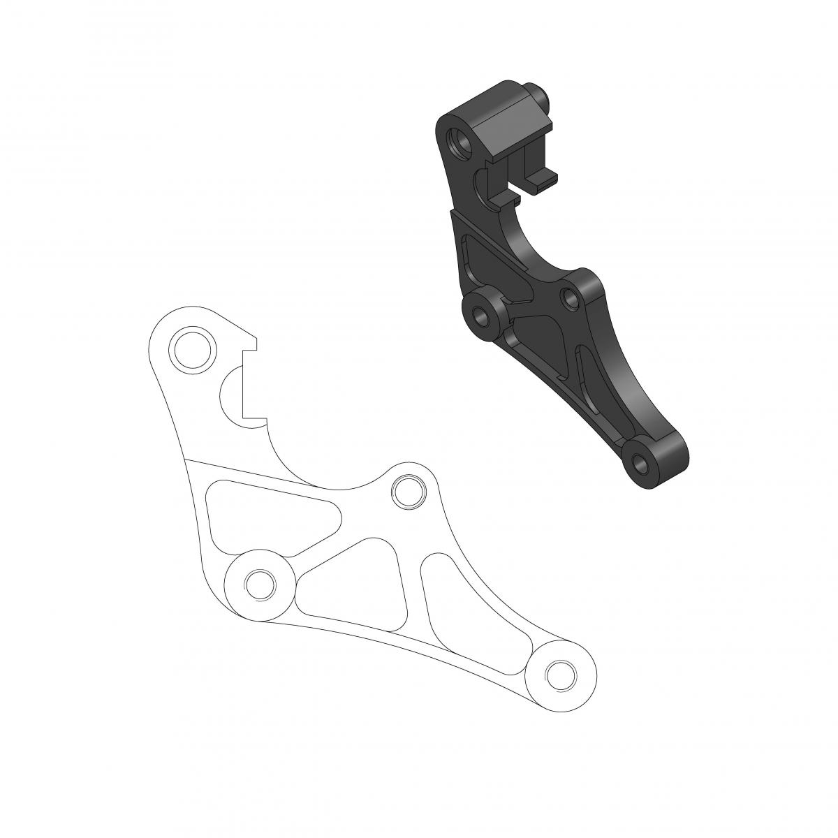 FRONT CALIPER BRACKET YAMAHA/FANTIC, Moto-Master 211074 ADAPTER image 1