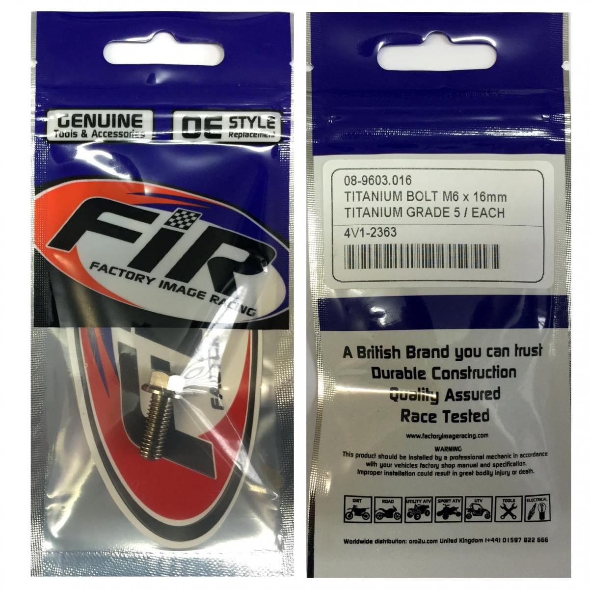 TITANIUM GR5 BOLT M6 x 16mm EACH, FLANGE OD: 11mm / HEX SIZE: 8mm, / thumbnail 3