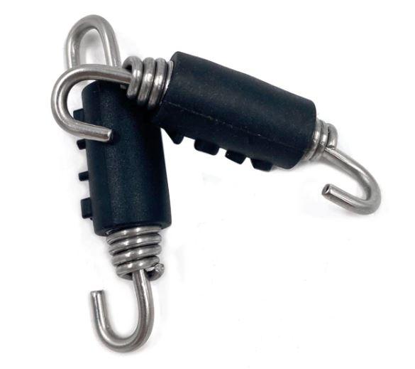 EXHAUST SPRING 60mm PK-2 SWIVEL BOTH ENDS WITH ANTI VIBRATION RUBBER thumbnail 2
