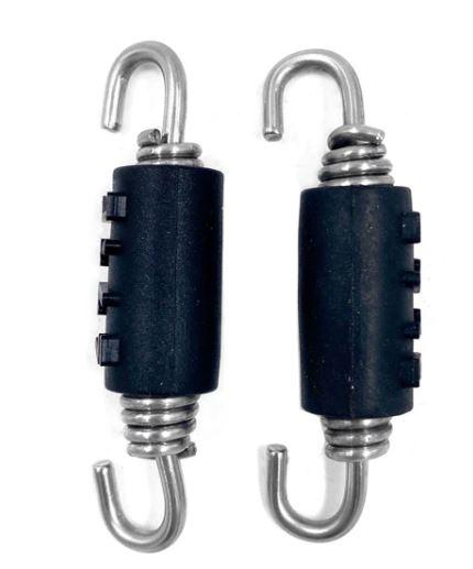 EXHAUST SPRING 60mm PK-2 SWIVEL BOTH ENDS WITH ANTI VIBRATION RUBBER image 1