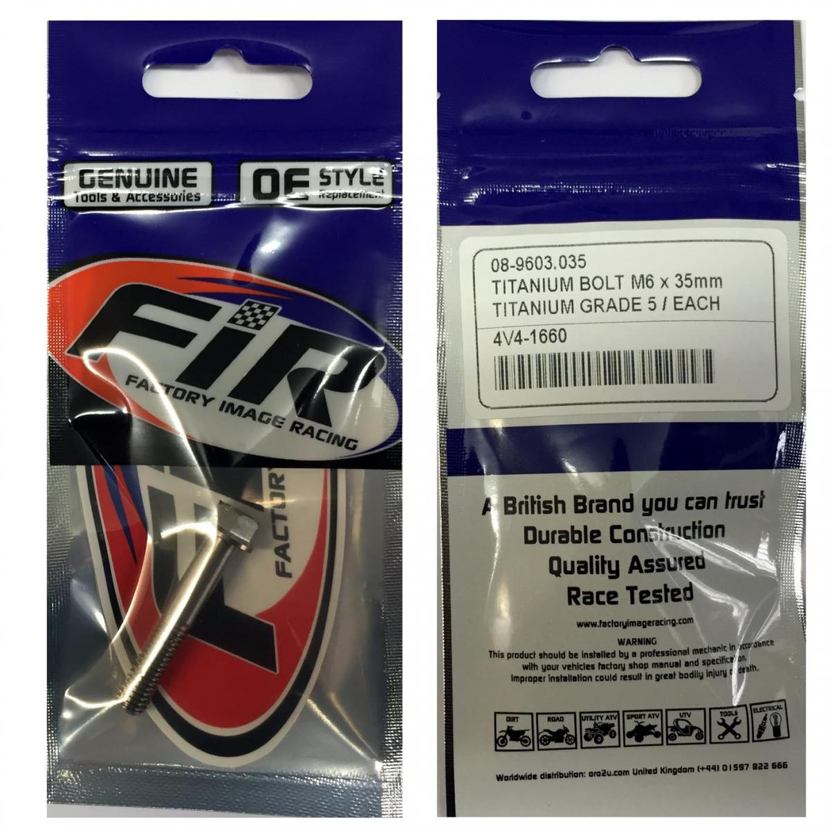 TITANIUM GR5 BOLT M6 x 35mm EACH, FLANGE OD: 11mm / HEX SIZE: 8mm, / thumbnail 2
