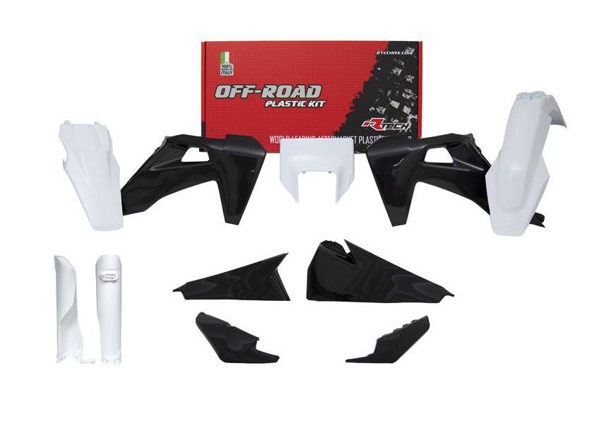 PLASTIC KIT/7 2020-23 TE/FE WHITE/BLACK, RTECH R-KITHSQ-NR0-620 image 1