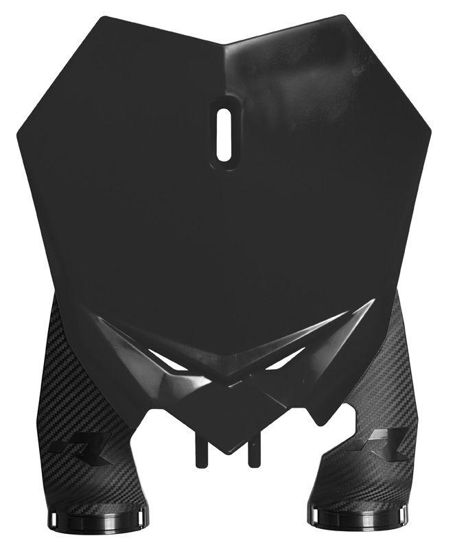 FRONT NUMBER PLATE 20-24 BETA BLACK, RTECH R-TBBETNR0021 image 1