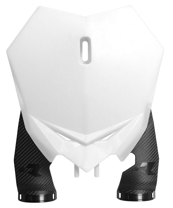 FRONT NUMBER PLATE 20-24 BETA WHITE, RTECH R-TBBETBN0021 image 1