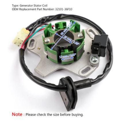 STATOR COIL RM125 02-04, 32101-36F10 MX-01356 thumbnail 2